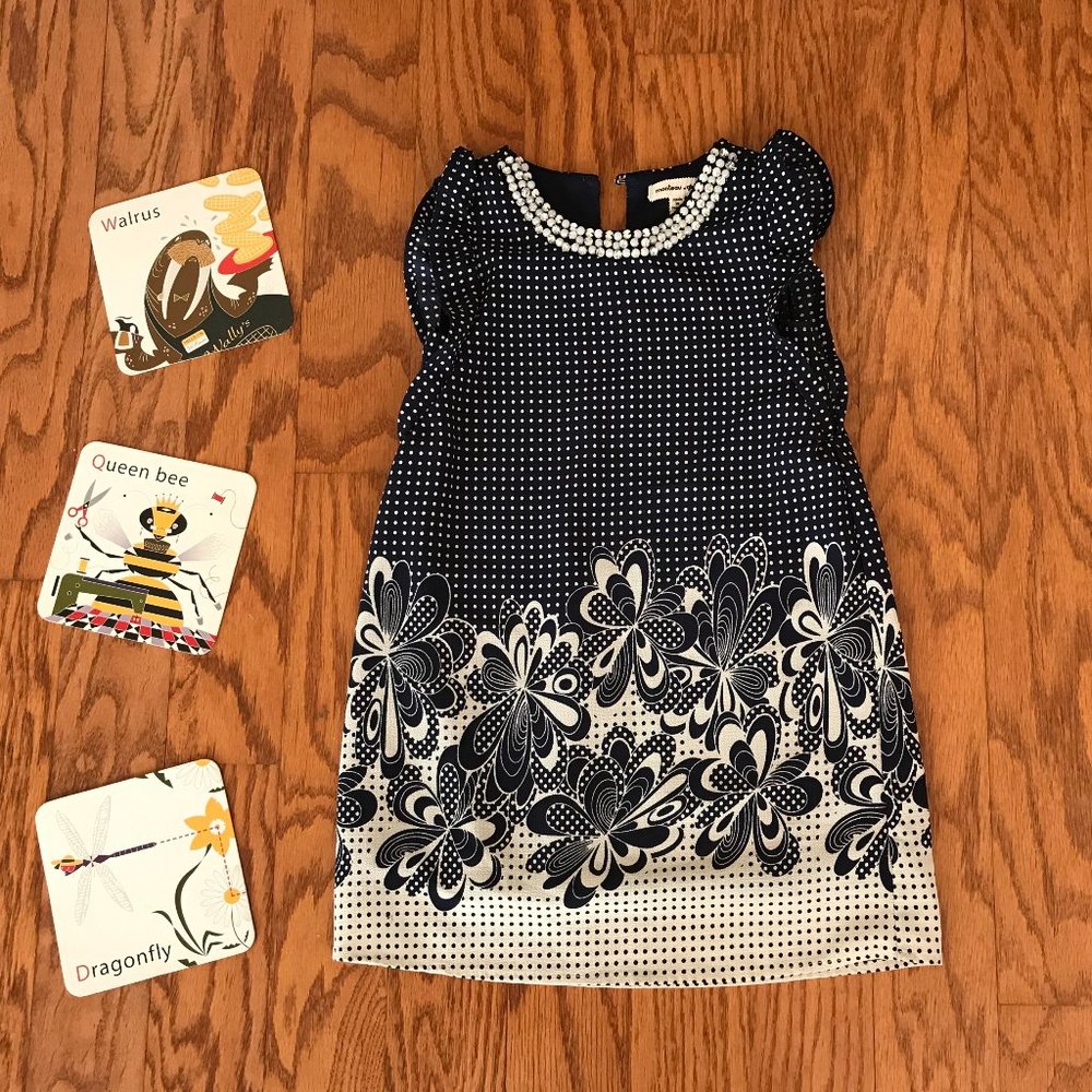 MONTEAU GIRL ✨ Rhinestone & Pearl Dress